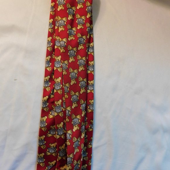 Vintage Beaufort Tie Rack Teddy Bear Tie 100% Silk Made in Italy - Picture 9 of 9